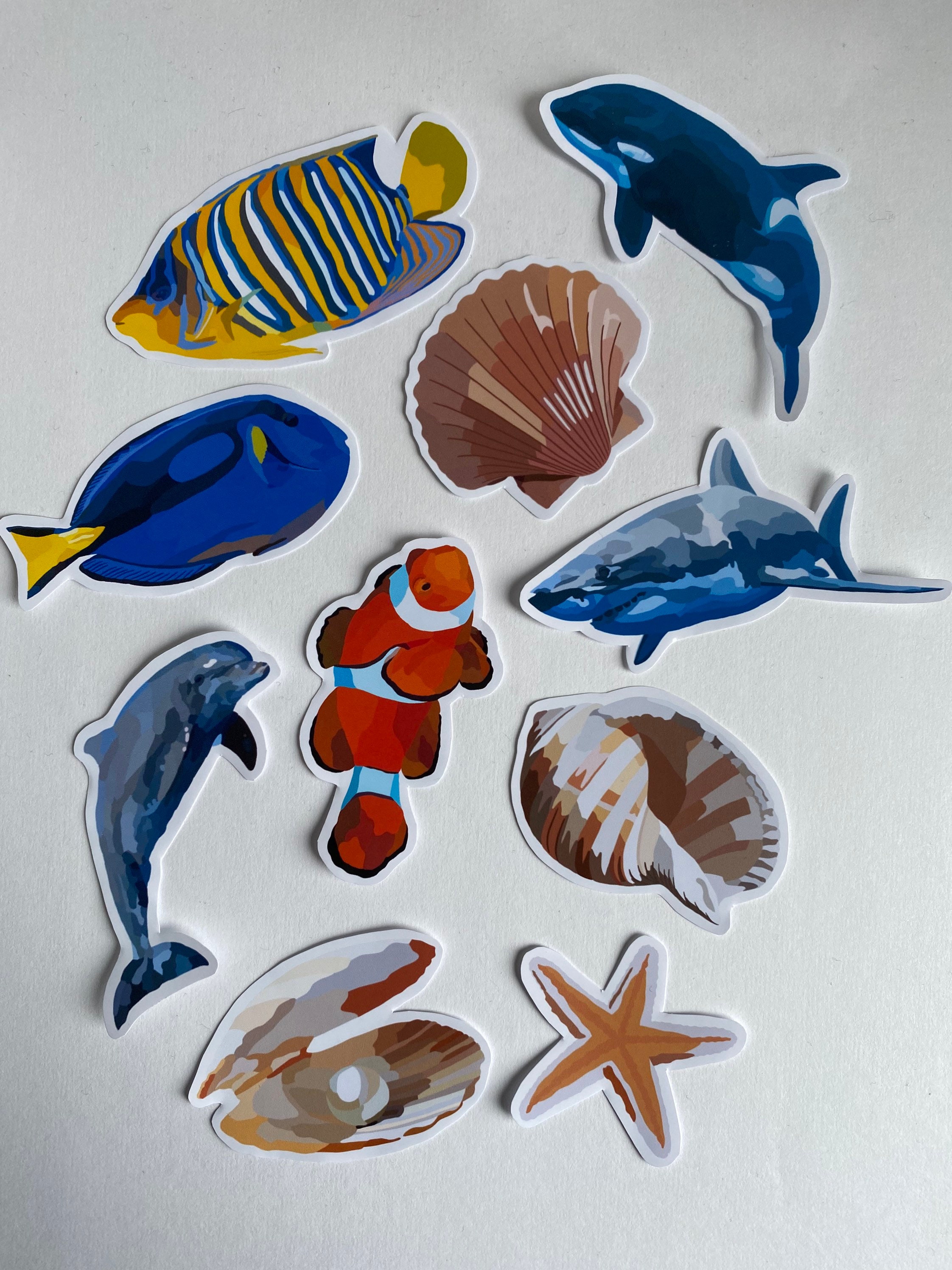 Ocean Sticker Pack Ocean Inspired Sticker Pack Sticker Pack Etsy