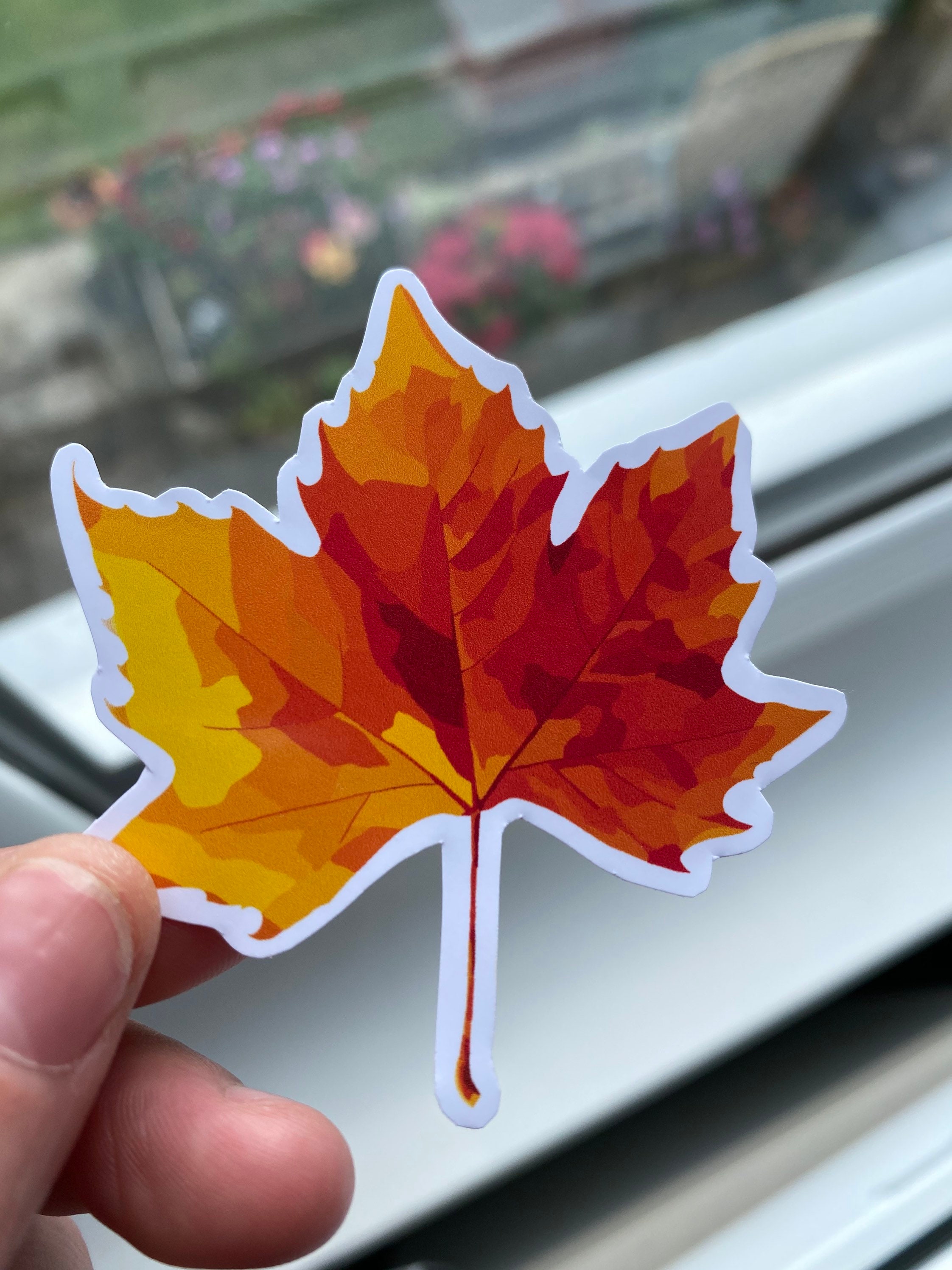 Autumn Leaf Sticker Autumn Leaves Autumn Stickers Fall Etsy UK
