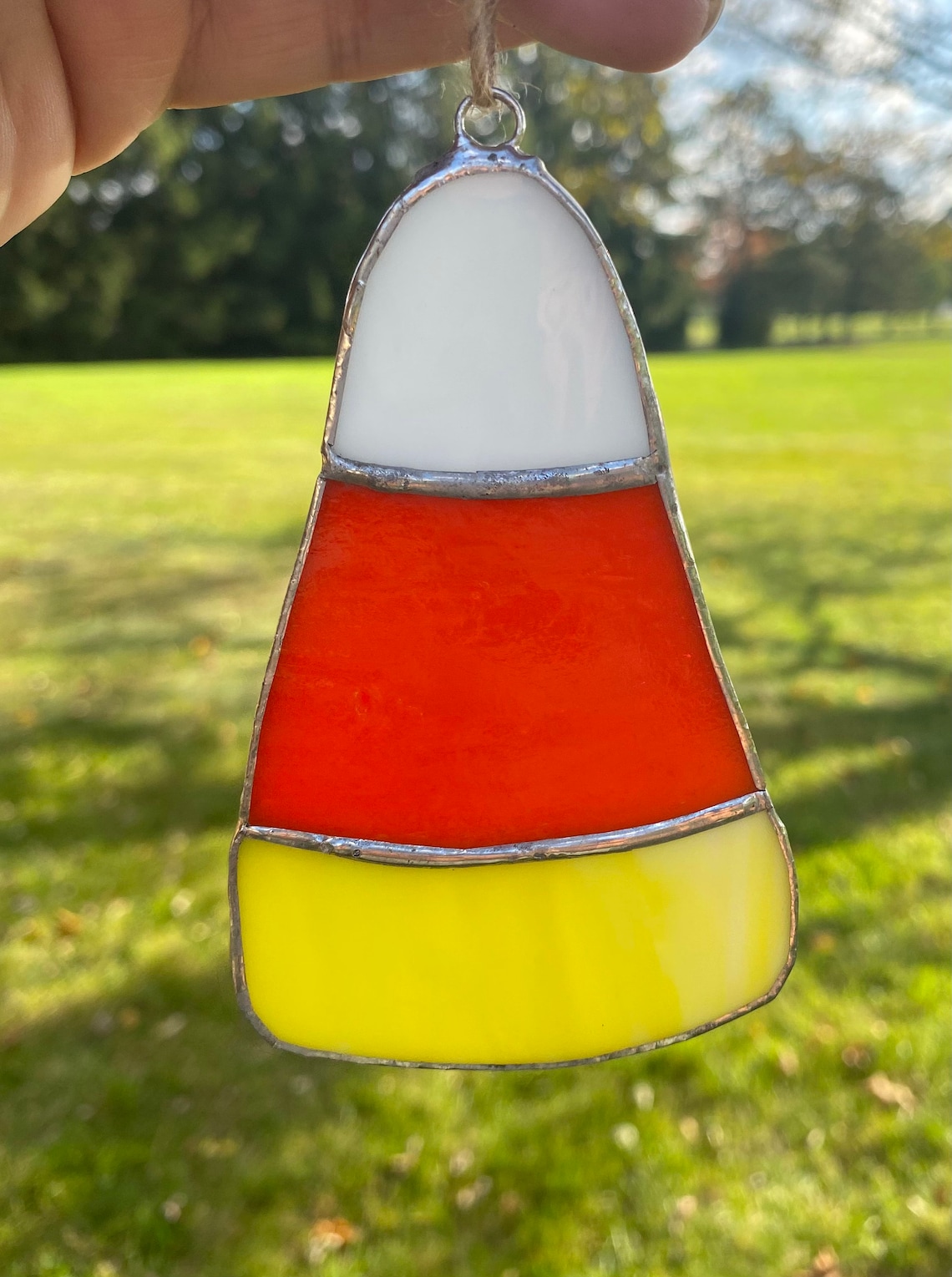 Stained Glass Candy Corn Suncatcher Etsy