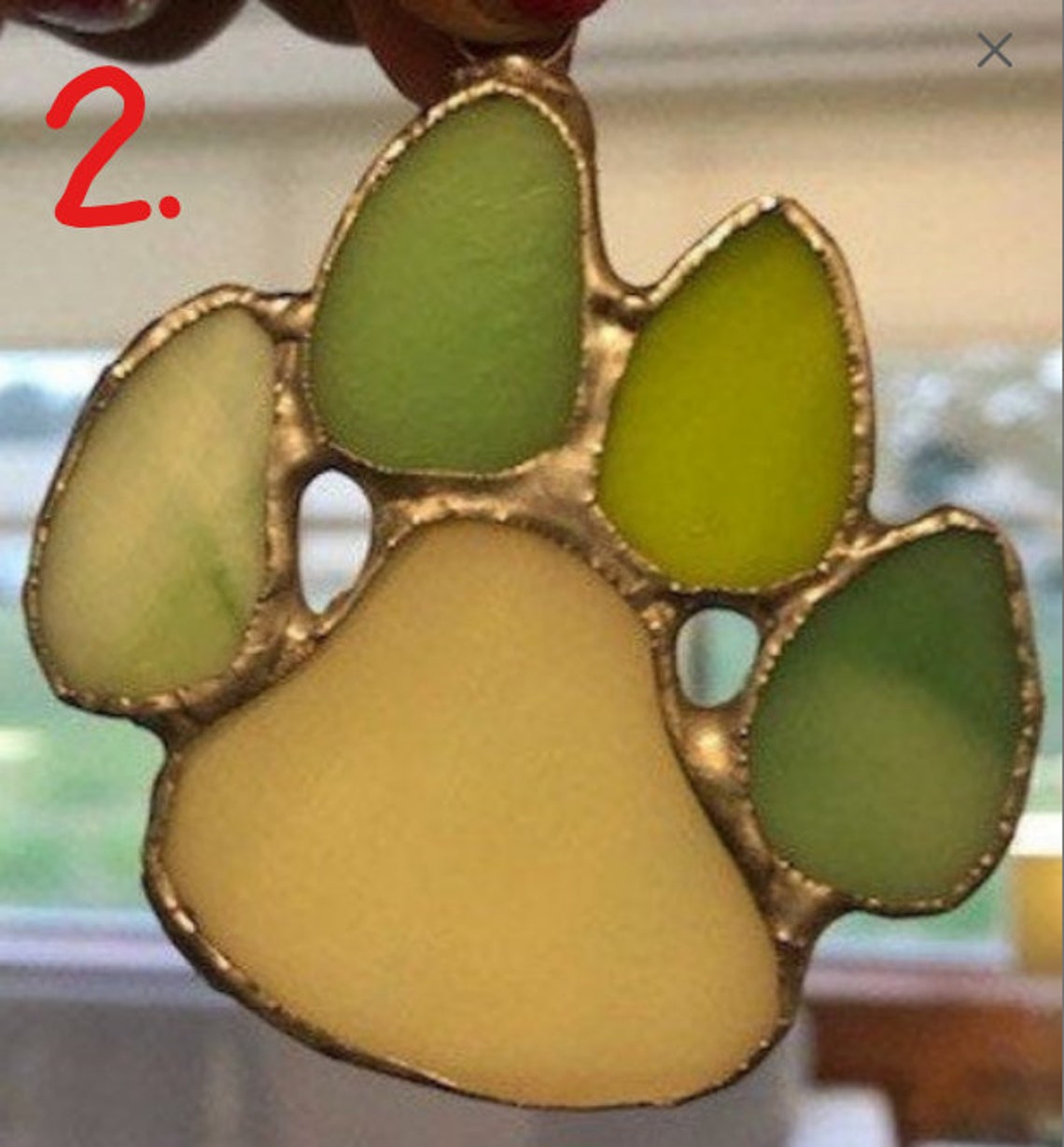 Multi Color Paw Print Stained Glass - Etsy