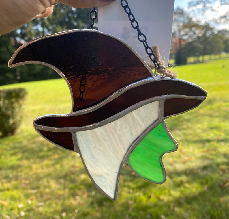 Stained Glass Witch Suncatcher Etsy