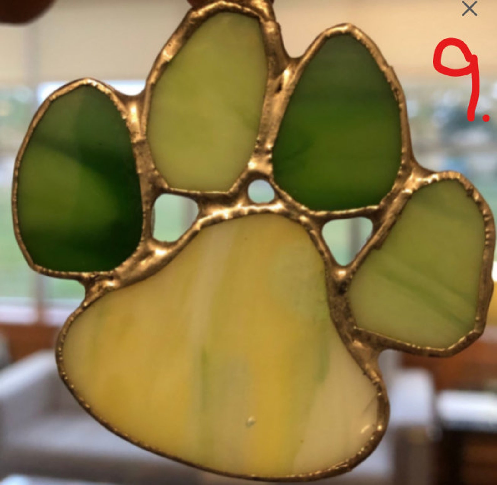 Small Multi Color Paw Print Stained Glass - Etsy