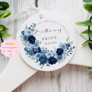 Personalised Acrylic Wedding Hanger Tag, Bridal Party Gift, Proposal Box Tags, Wedding Morning Essentials,