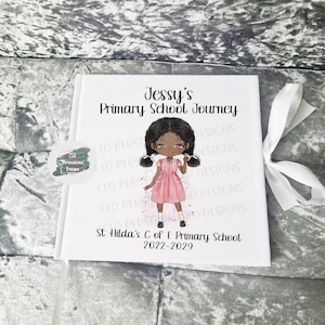 Personalised School Memories Keepsake Book, Velvet Scrapbook, Photo Album, First Day Of School Keepsake, School Journey