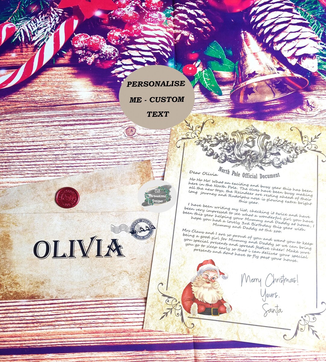 Personalised Letter From Santa, Vintage North Pole Letter With Wax Seal ...