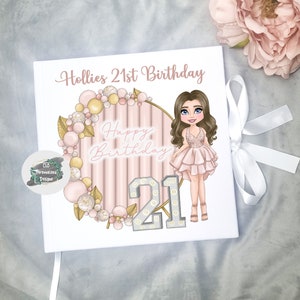 Personalised 21st Birthday Keepsake Book, 21st Birthday Album, 21st Birthday Party Memory Book, Photo Album
