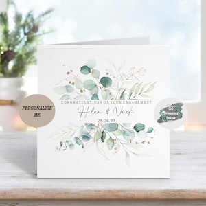 Personalised Engagement Card, Congratulations On Your Engagement Card For Couple, You&#39;re Engaged Card,