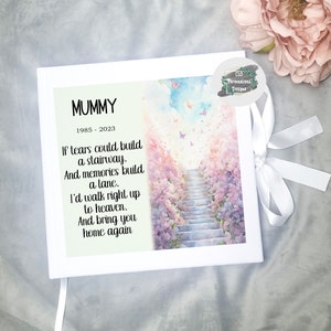 Personalised Book of Condolence, Book of Remembrance, Memories Book, In Loving Memory Book, Funeral Remembrance Guest Book