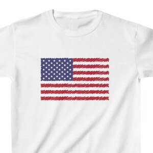 Kids American Flag Shirt - Youth Heavy Cotton™ Tee T-shirt