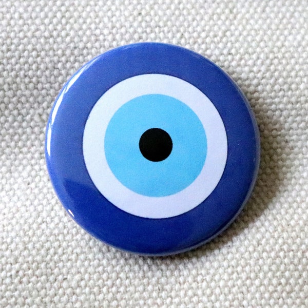 Evil Eye Button - Evil Eye Pin - Mal De Ojo - Protection - Nazar - Pinback Buttons