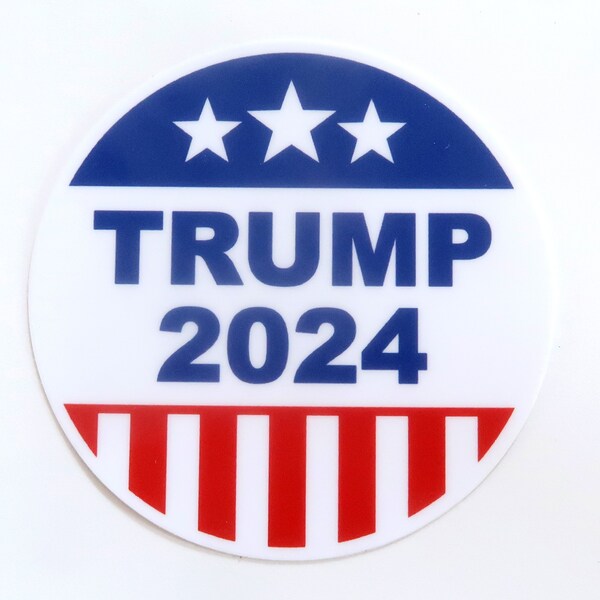 Trump 2024 Vinyl Bumper Stickers – 3-Pack – Anti Biden, Red White Blue – Made In USA – Truck/Window/Car Decals