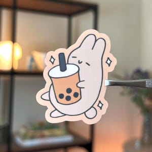 Thai Tea Boba Bunny Sticker