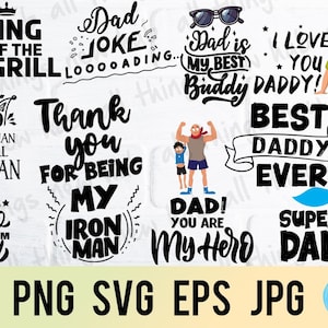 Father's day bundle, happy father's day, png svg eps jpg design files, instant download for commercial business use