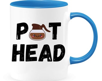 Pot head coffee mug, unique tea mug for family and friends surely to be loved