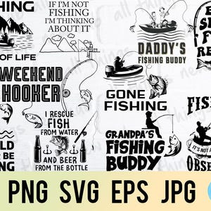Fishing bundle,  fishing, png svg eps jpg design files, instant download for commercial business use