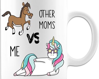 Other moms and me unicorn white mug or tea cup, fun coffee mugs for mom, unicorn mug gift for mom, appreciation gift for mom, mama