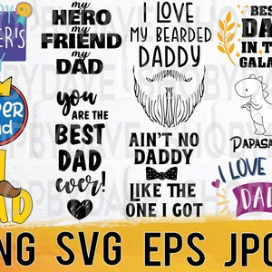 Father bundle png svg eps jpg design files, instant download for commercial business use
