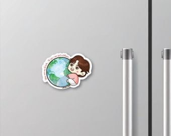 Kim Seokjin Moon Magnets & Stickers