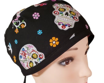 Women's Skull/Chemo Surgical Scrub Hat/Cap Handmade mums Details about   Chrysanthemums Fall