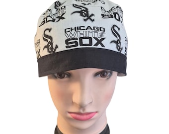 Chicago White Sox MLB Scrub Cap: Surgical, Medical hat, Doctor, Nurse, Chemo hat / Pixie, Ponytail, Bouffant, euro; for men and women