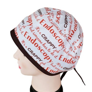 Endoscopy, Gastroscopy, Colonoscopy, Scrub Cap, Surgical Cap, Medical Cap, Doctor Hat, Nurse Hat, Pixie, Ponytail, Bouffant, Euro men ladies