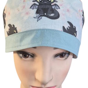 How to Train Your Dragon Toothless: Scrub Cap, Surgical Cap, Medical Cap, Doctors Hat, Nurses Hat / Pixie, Ponytail, Bouffant, Euro styles
