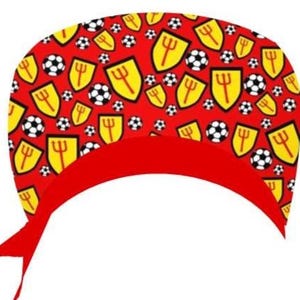 Manchester United Fútbol Man United Diablos Rojos - Gorro quirúrgico, gorro médico Quimio Doctor Enfermera/Pixie, cola de caballo europea, bouffant
