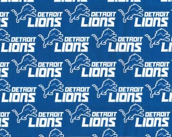 Detroit Lions NFL Football 100% Cotton Fabric