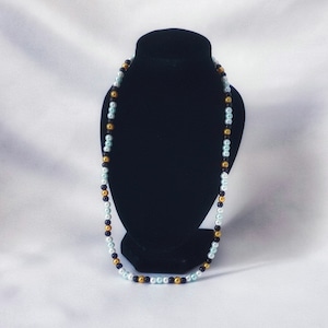 St Lucia Flag Beaded Necklaces, Adjustable and Handmade, Caribbean jewellery, Beach Wear, Tropical