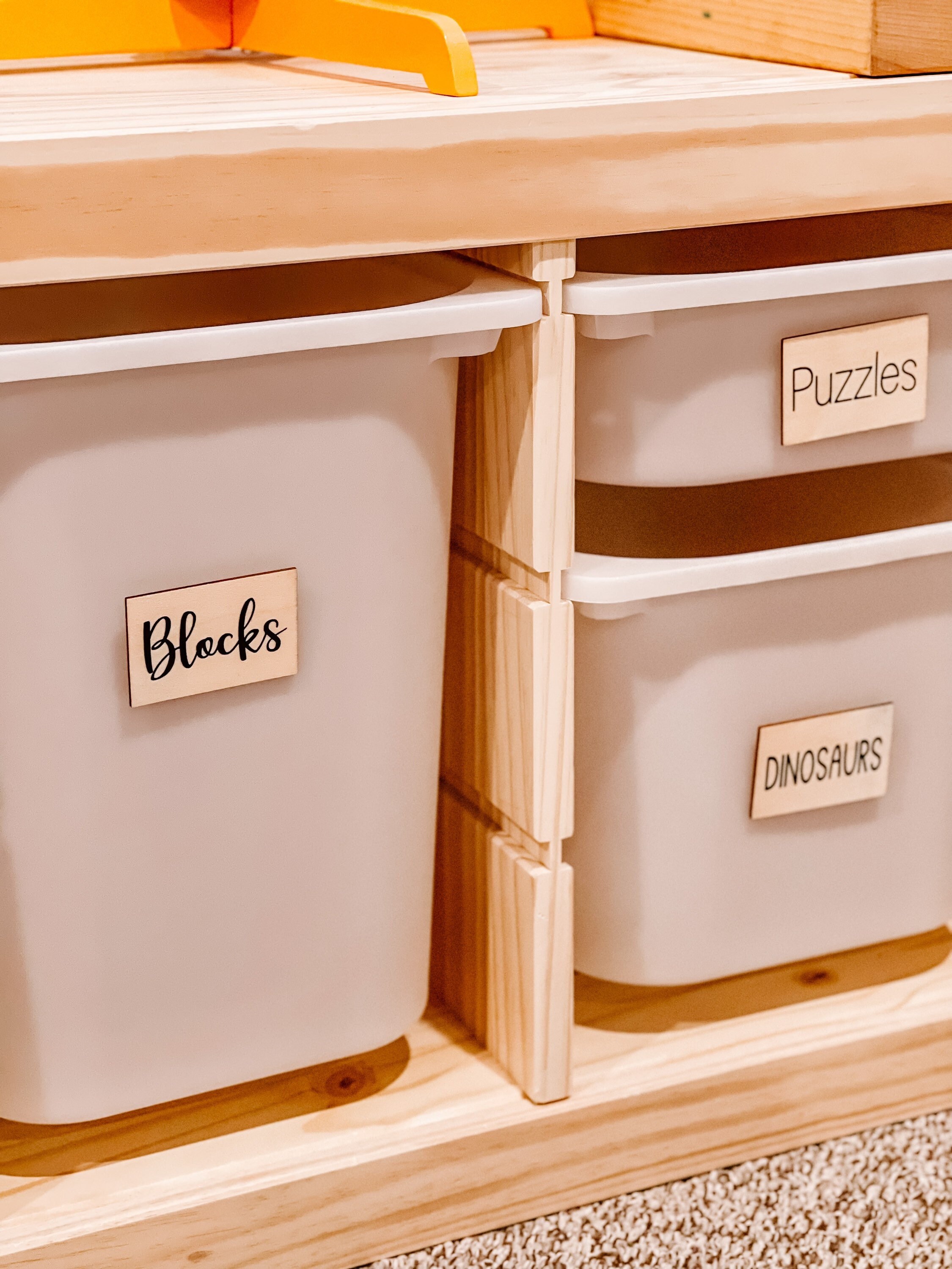 Wooden Toy Labels Rectangular Toy Tags Wooden Labels Kids Etsy