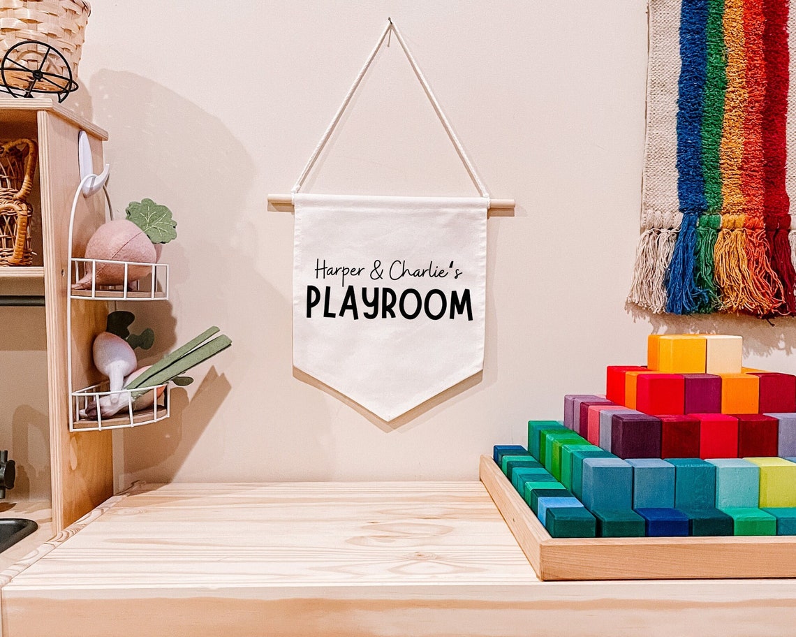 Personalized Playroom Banner Playroom Sign Playroom Decor - Etsy