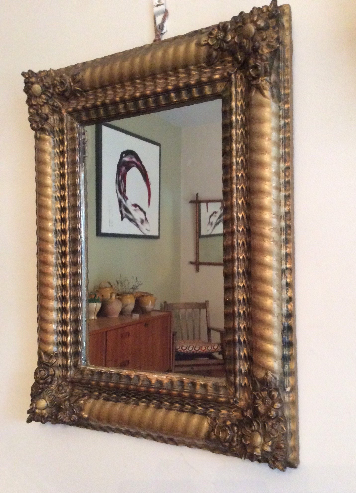 Français Miroir Antique, Mural Français, en Or Antique Français