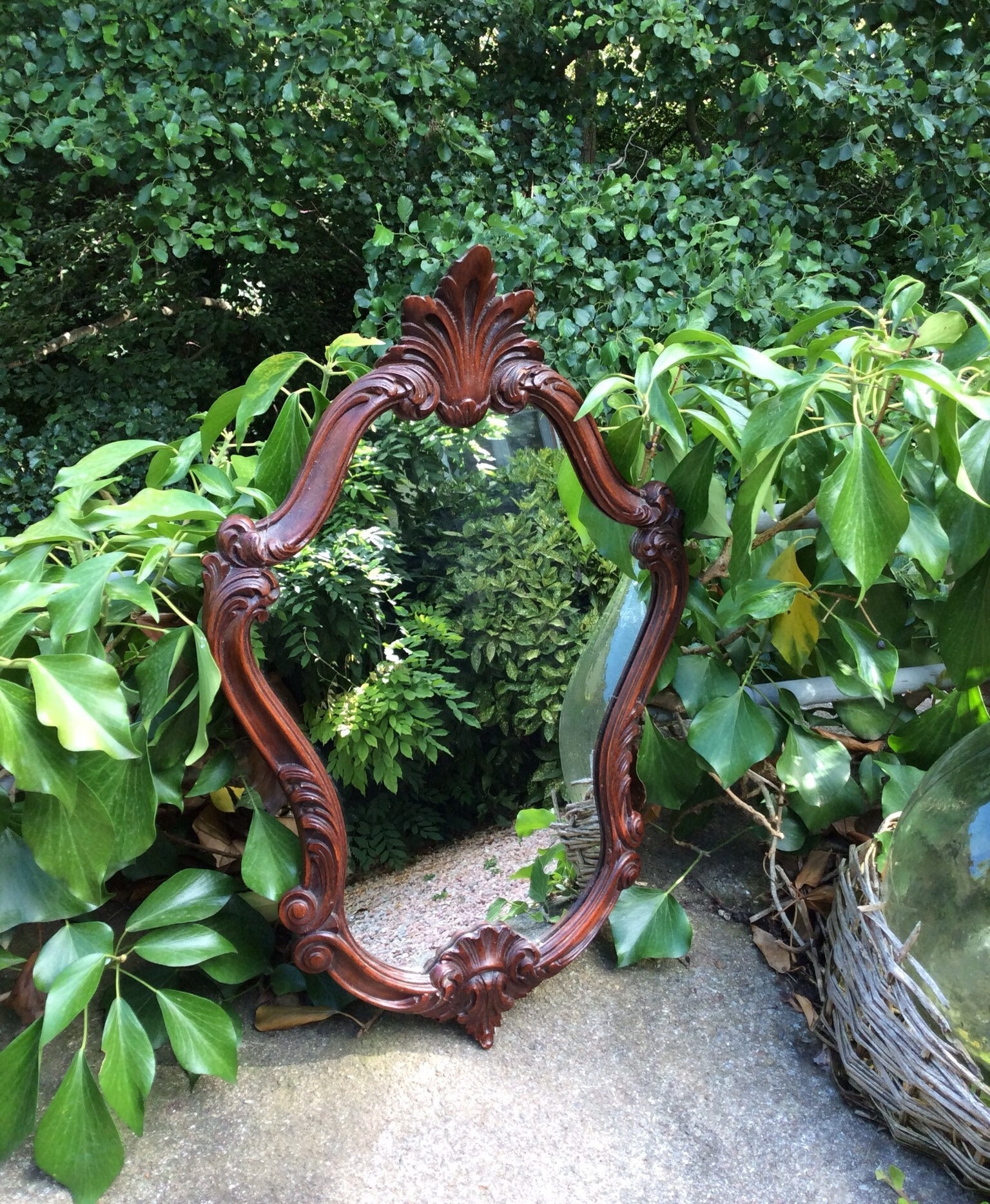 Français Miroir Mural Vintage, de Style Louis Xv, Français Rétro