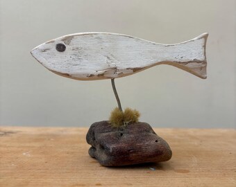 Little Swimmers Collection – Handcrafted Driftwood Fish Sculptures | Reclaimed Wood Art | Coastal Home Decor | Sustainable Seaside Gift