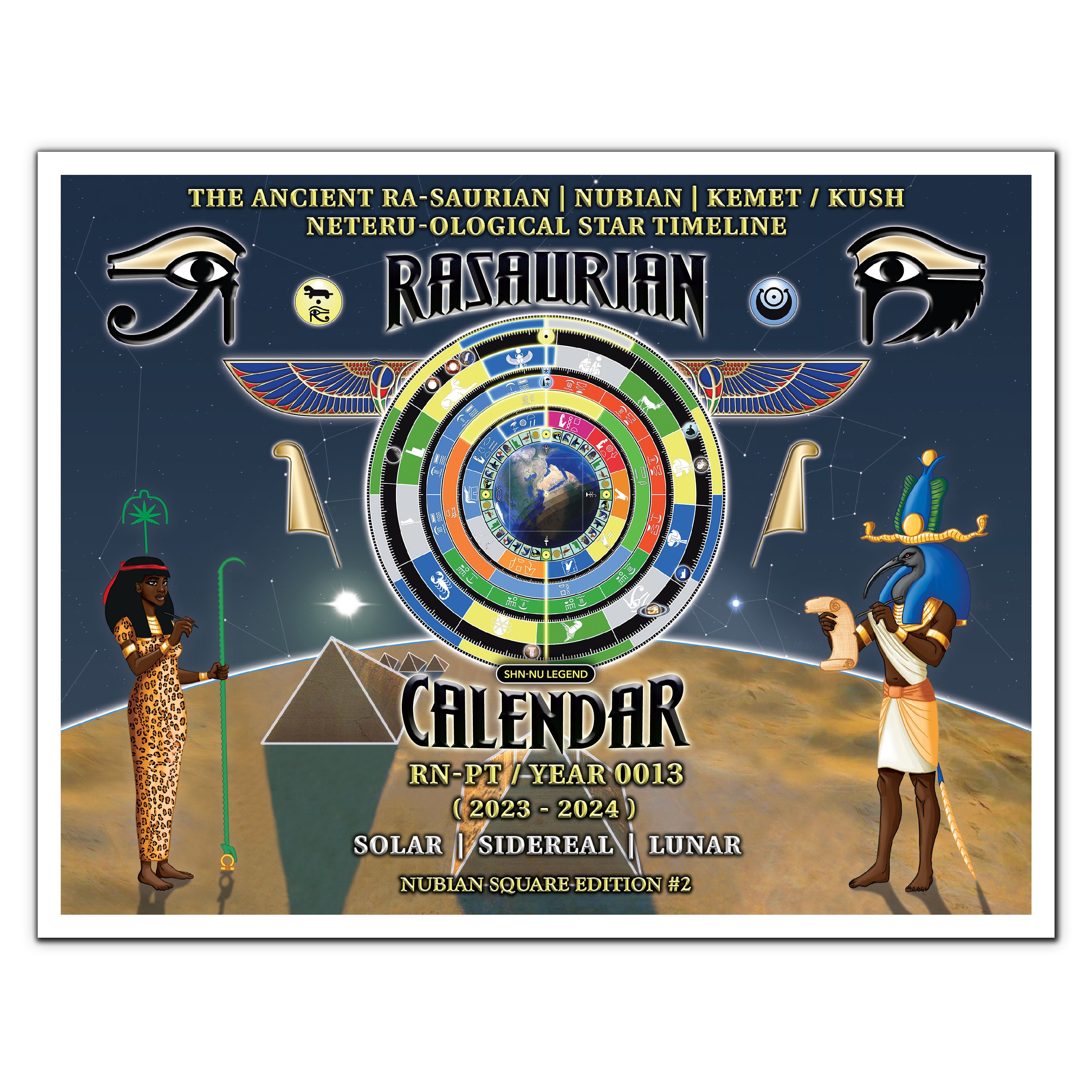 Ancient Egyptian 20232024 Calendar the Rasaurian Kemetic Solar, Sidereal, Lunar Calendar Etsy