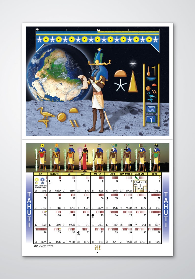 Ancient Egyptian 20232024 Calendar the Rasaurian Kemetic Etsy Canada