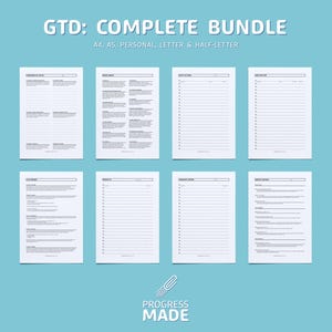 Paquete completo de GTD en PDF imprimible