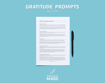 Lijst met dankbaarheidsprompts afdrukbare pdf