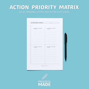 Action Priority Matrix Printable PDF