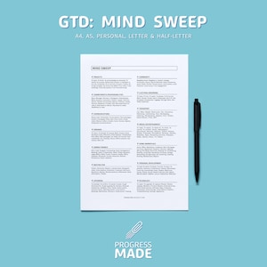 GTD Mind Sweep Printable PDF