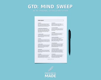 GTD mind-sweep afdrukbare pdf