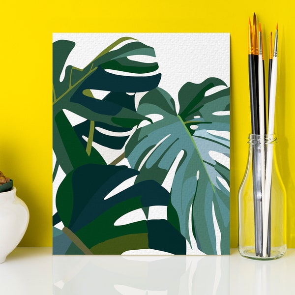 Monstera Coloring Page Etsy
