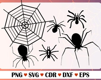 spider Bundle SVG Files, spider Clipart, spider Svg, Dxf, Pdf, spider Files for Cricut, spider SVG, spider SVG Layered