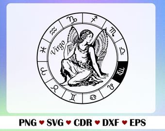 乙女座の星座アート | 白黒ですぐにダウンロード | PNG、JPG、SVG、eps