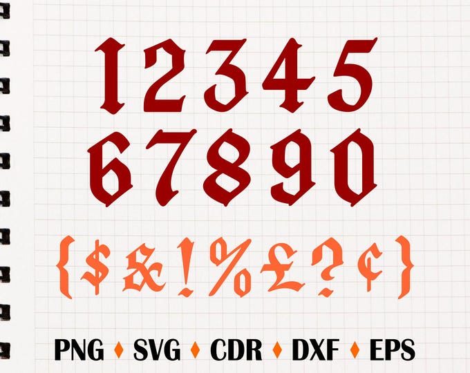 SVG DXF File for All Full Numbers Frame , Laser Glowforge Cuting , SVG ...