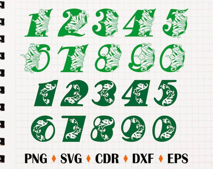 SVG DXF File for All Full Numbers Frame , Laser Glowforge Cuting , SVG ...