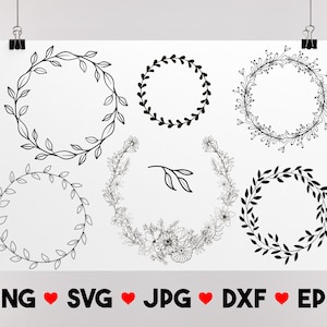Hand gezeichnet Vektor, Illustration Kranz einfach, Lorbeerkranz png, schwarzer Lorbeer svg, Vektor und psd, Lorbeertattoo-Set, griechisches Ornament png