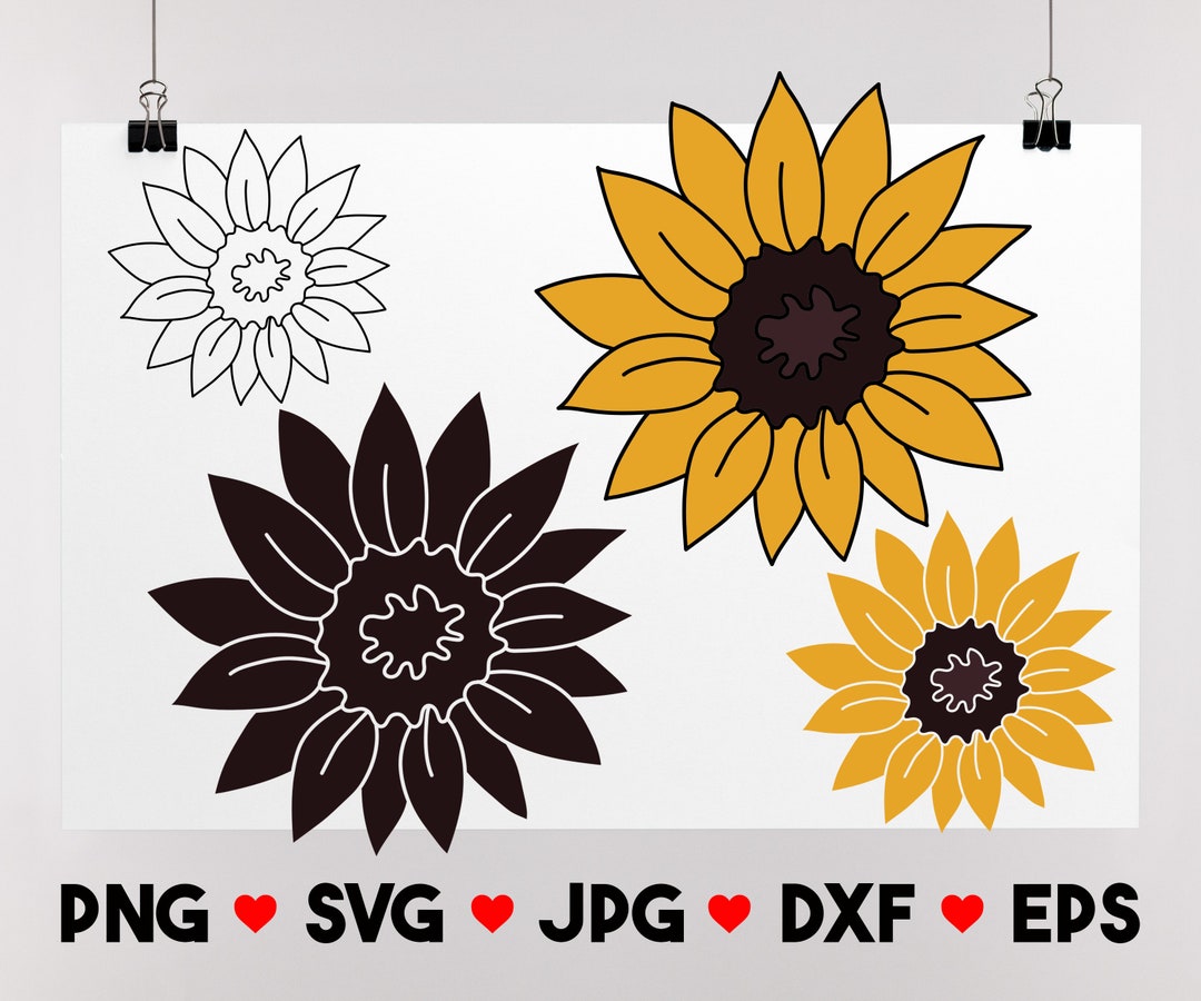Sunflower Files for Cricut, Sunflower SVG, Sunflower SVG Layered ...