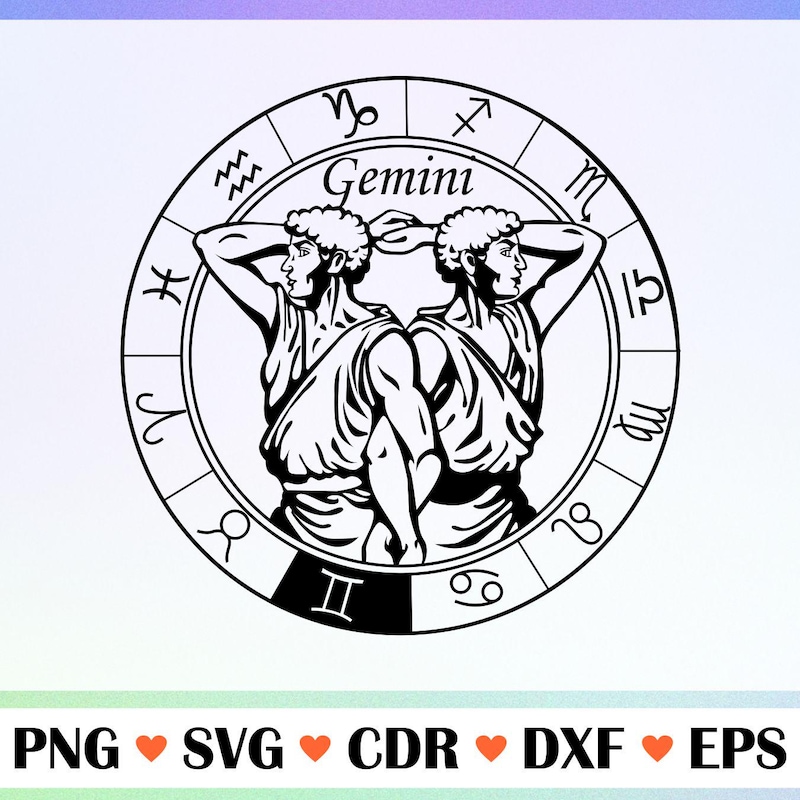 Gemini Zodiac Drawings - Etsy