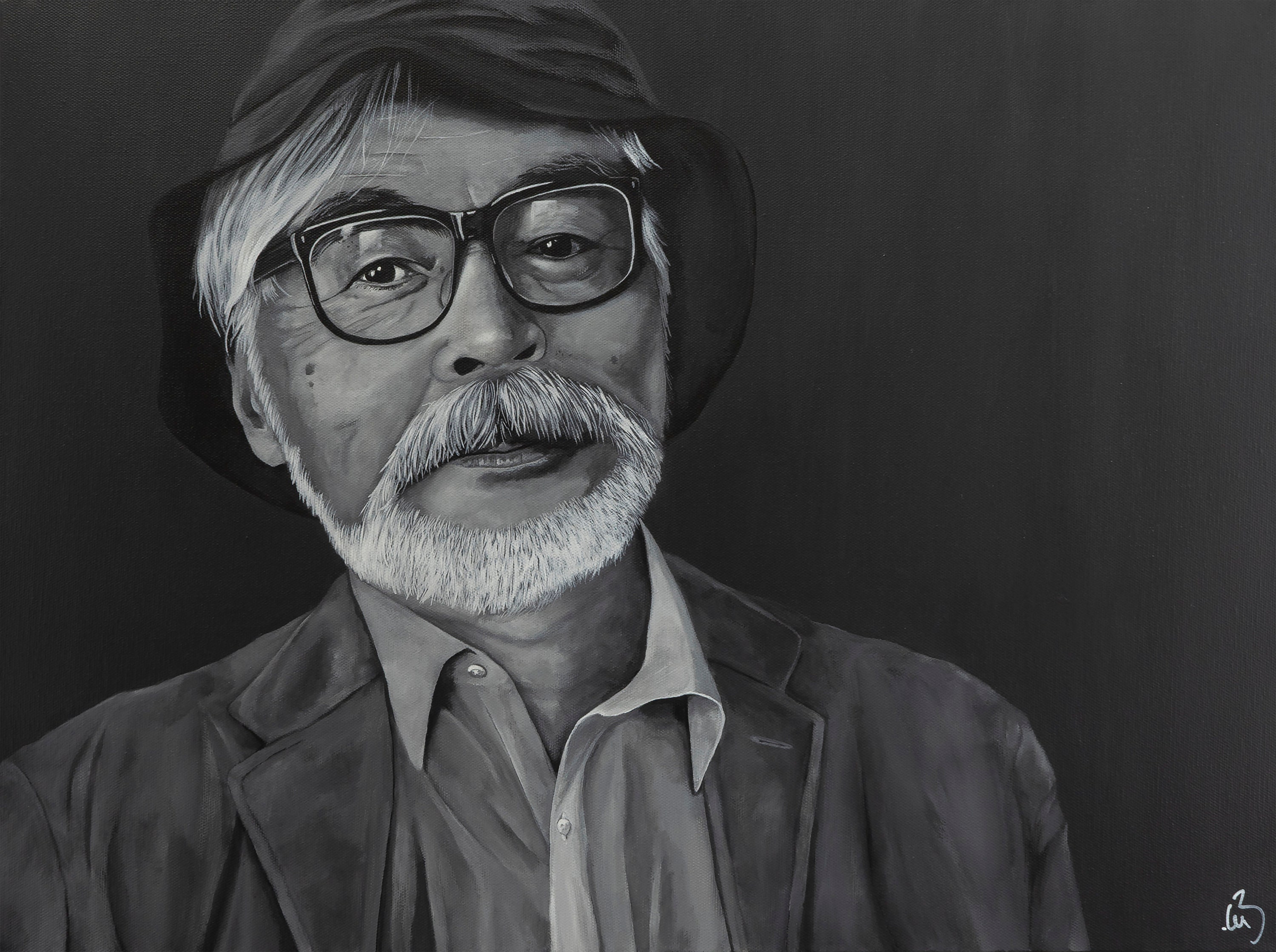 Hayao Miyazaki Original Painting Print on Canvas Ready to Hang Etsy